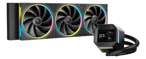 Water Cooler Gamer Deepcool Lm360 Com Tela Ips 2,4pol Lcd Preto