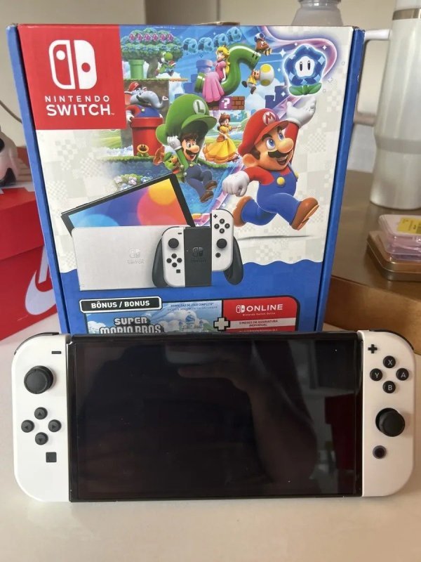 Bundle Console Nintendo Switch OLED Super Mario Bros. Wonder + 3 Meses de Nintendo Switch Online + Frete Grátis