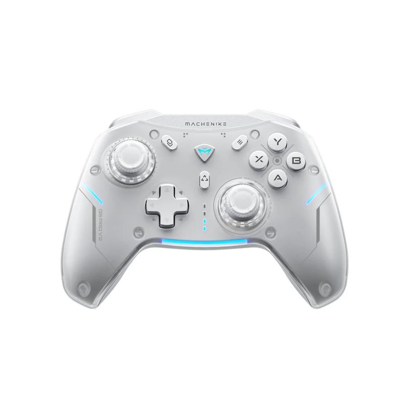 Controle Sem Fio Gamer Machenike G5 Pro, Multiplataformas, RGB, Switch Kailh, Com Dock, Branco JJ02GG007