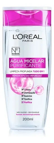 Água Micelar Solução De Limpeza 5 Em 1 L'oréal Paris Todos Os Tipos De Pele