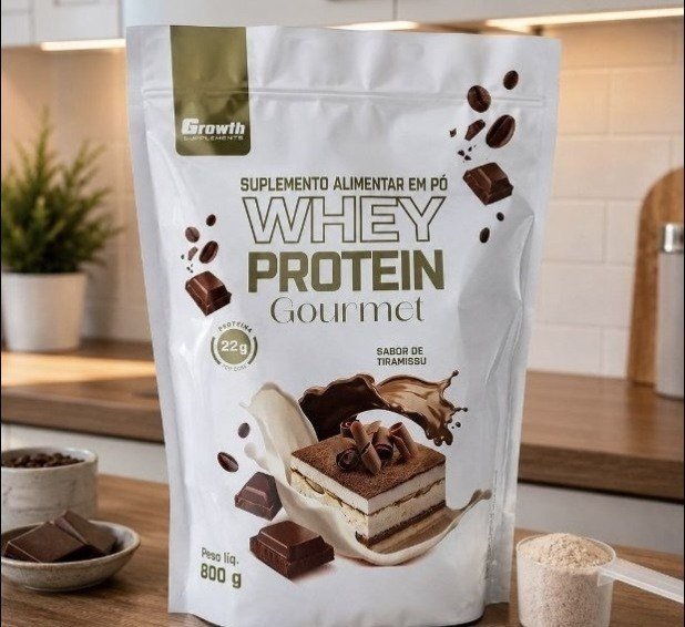 Whey Protein Gourmet 800g Growth Supplements - Tiramisu
