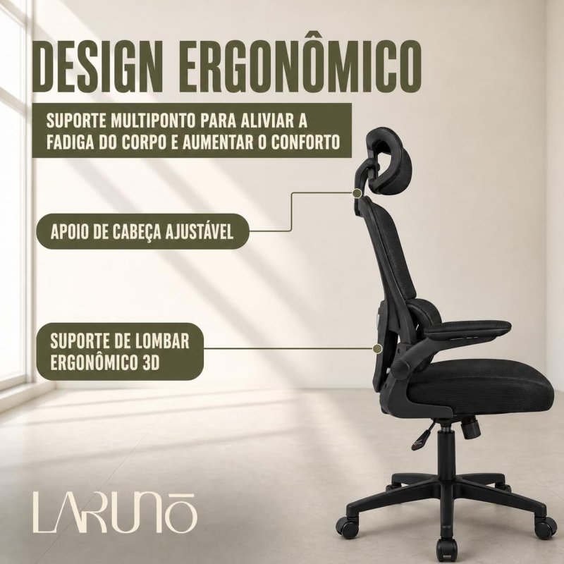 Cadeira de Escritório Mesh Laruno