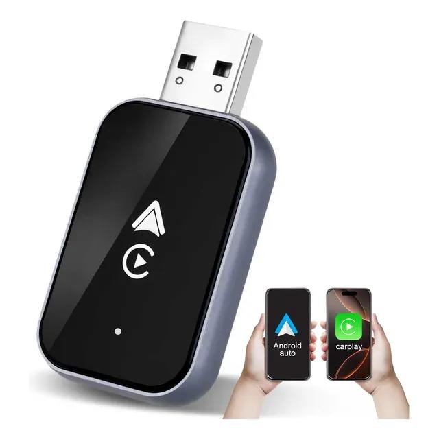 Adaptador Carplay Android Auto Sem Fio USB para Carro Plug and Play