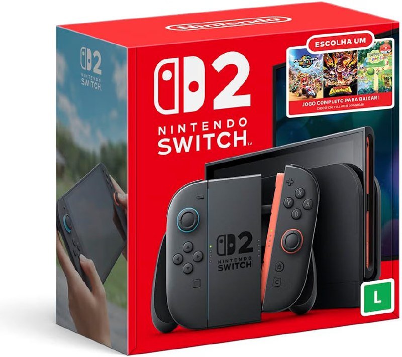 Bundle Nintendo Switch 2: Escolha Seu Jogo - Modelo Nacional de Tomada