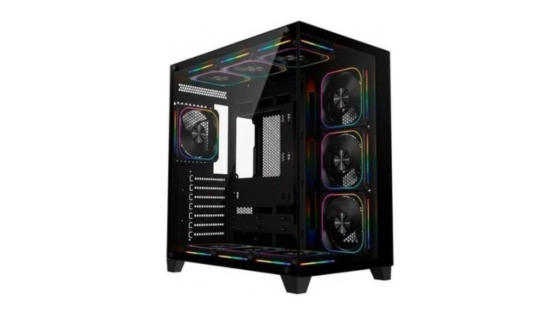 Gabinete Gamer Liketec Zeus V3, Atx, Frontal e Lateral em Vidro Temperado, Sem Fans, Preto Lc-Kb-Zeusv3-2025-1000