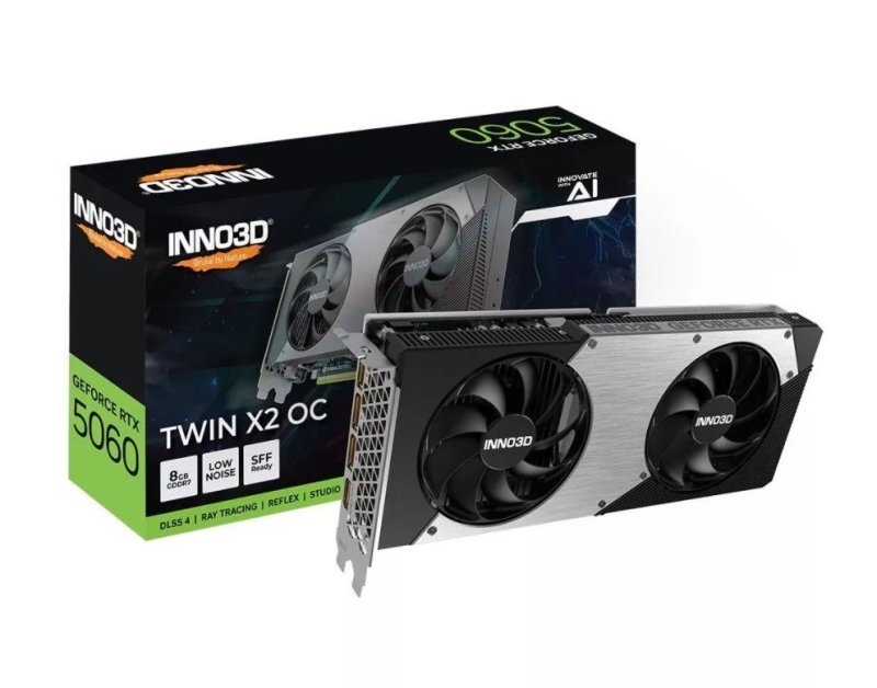 Placa de Vídeo INNO3D RTX5060 8GB TWIN X2 OC V2