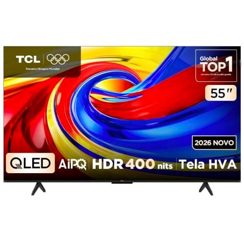 Smart TV TCL 55 Polegadas QLED 4K P7L WiFi Bluetooth Google TV HDR10+ 120 Hz VRR AIPQ 55P7L