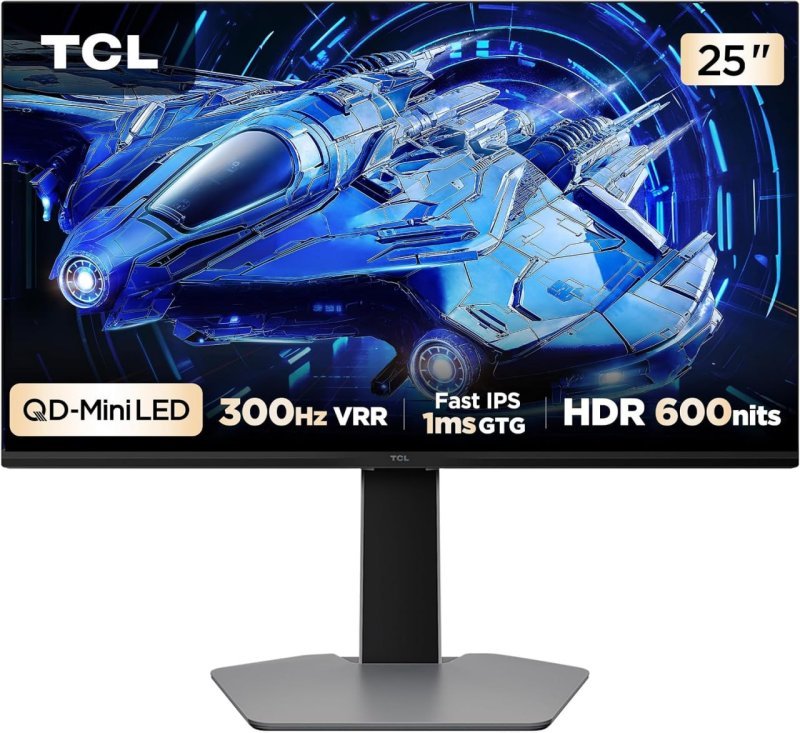 TCL 25 Polegadas QLED Mini LED Full HD G64 300Hz 1ms - Freesync HDR