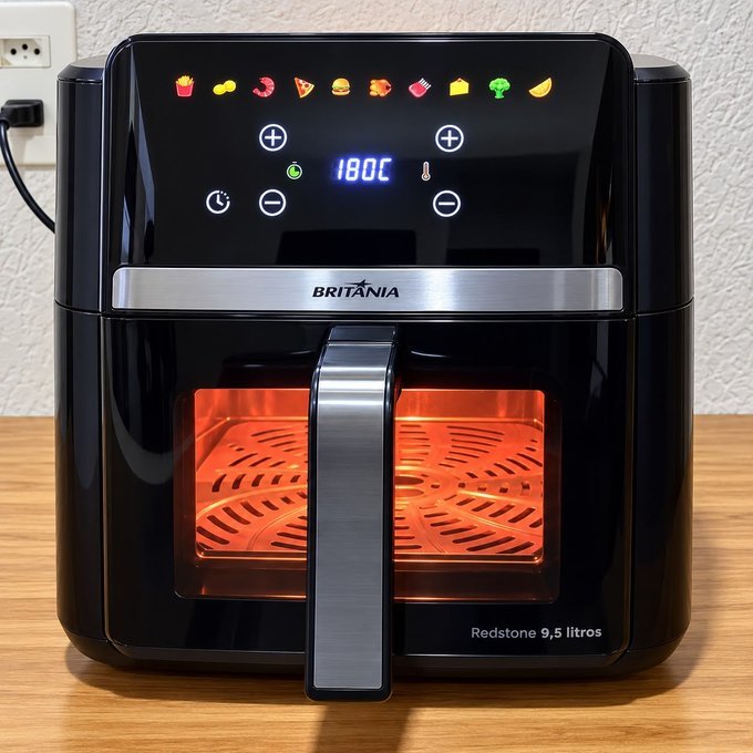 Air Fryer Britânia 9,5L Painel Digital 1800W 127v