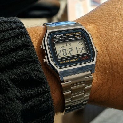 Relogio Casio Unissex Vintage Prata - A158wa-1df