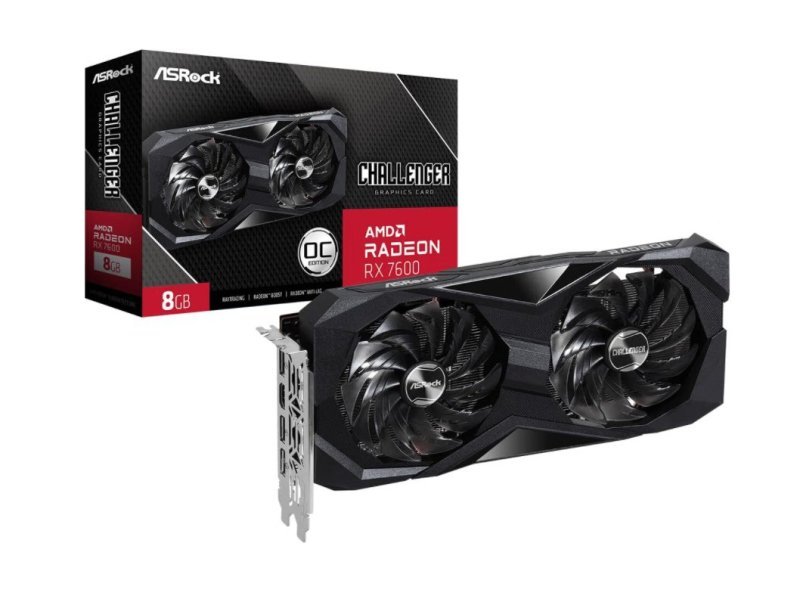 Placa de Vídeo ASRock RX 7600 Challenger OC 8GB
