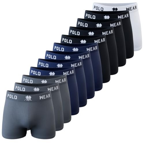 Kit 12 Cuecas Boxer Masculinas Polo Wear Sortido