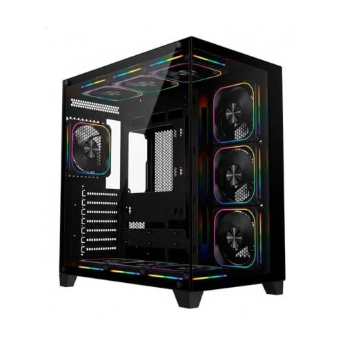 Gabinete Gamer Liketec Zeus V3, ATX, Frontal e Lateral em Vidro Temperado, Sem Fans, Preto - LC-KB-ZEUSV3-2025-1000