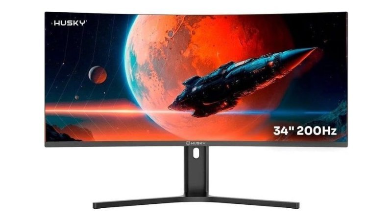 Monitor Gamer Curvo Husky Boreal 34", WQHD, Ultrawide, 200Hz, 1ms, Adaptive Sync, DisplayPort e HDMI, HDR HMG00234PT