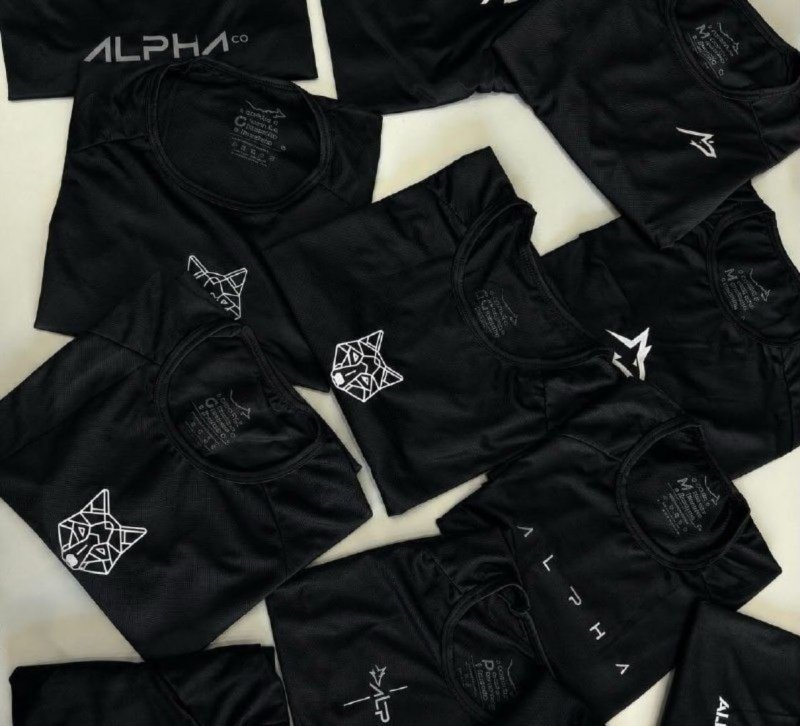 Kit 5 Camisetas Dry All Black Alpha