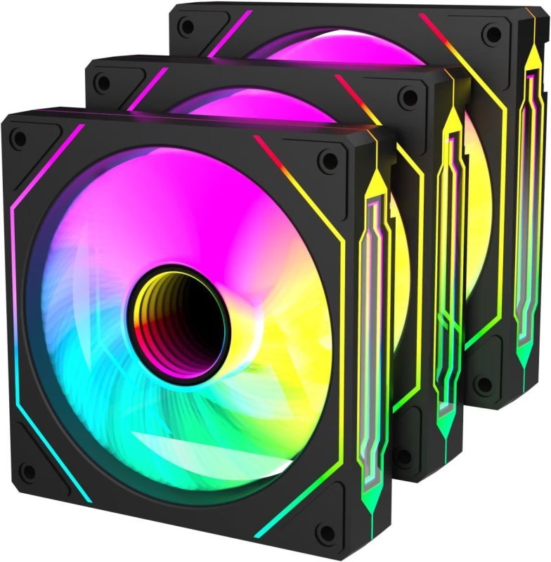 Kit 3 Fans Redragon GC-F015 ARGB Preto