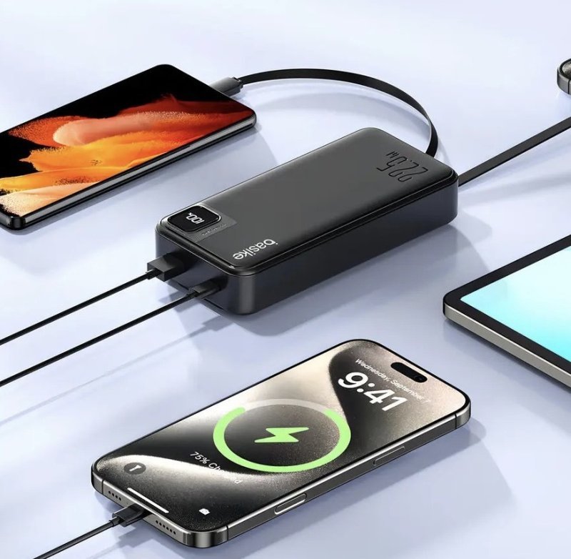 Power Bank Basike 20000mAh Preto 22.5W