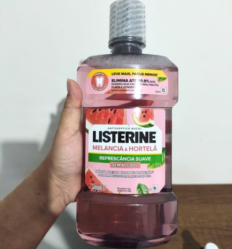Listerine Enxaguante Bucal Melancia & Hortelã Sem Álcool, 1L