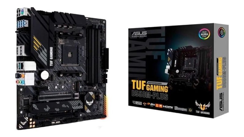 Placa Mãe Asus Tuf Gaming B550m-plus Ddr4 AMD Am4 mATX RGB