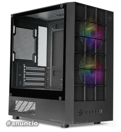Gabinete Gamer Mancer Grimore, Mini-Tower, Lateral de Vidro, 2 Fans Rainbow, Preto, MCR-GRM-BK