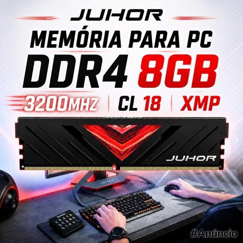 Memória Desktop Pc DDR4 8GB 16GB 3200MHZ CL 18 1.35V JUHOR
