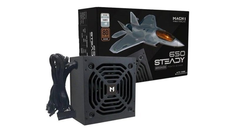 Fonte Mach1 Steady 650w 80 Plus Bronze Pfc Ativo Preto