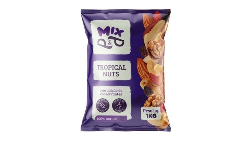 Mix Tropical Nuts 1Kg Castanha de Caju do Pará Amendoa Nozes Uva Passa Amendoim Gojiberry P&P