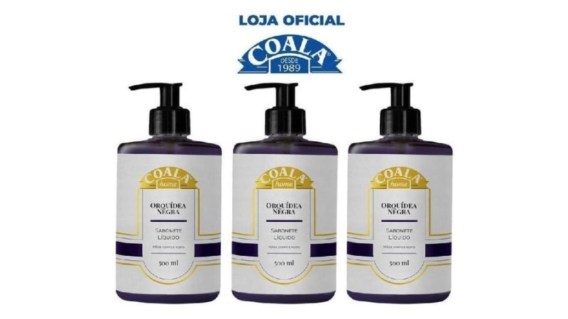 Kit 3 Unidades Sabonete Líquido Coala Home Orquídea Negra 500ml