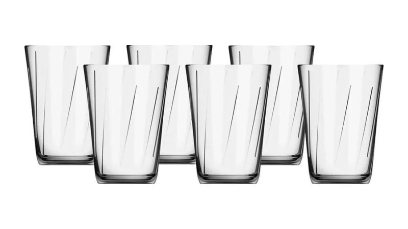 Jogo de Copos Nadir Amazon em Vidro Transparente 6 Peças 190ml