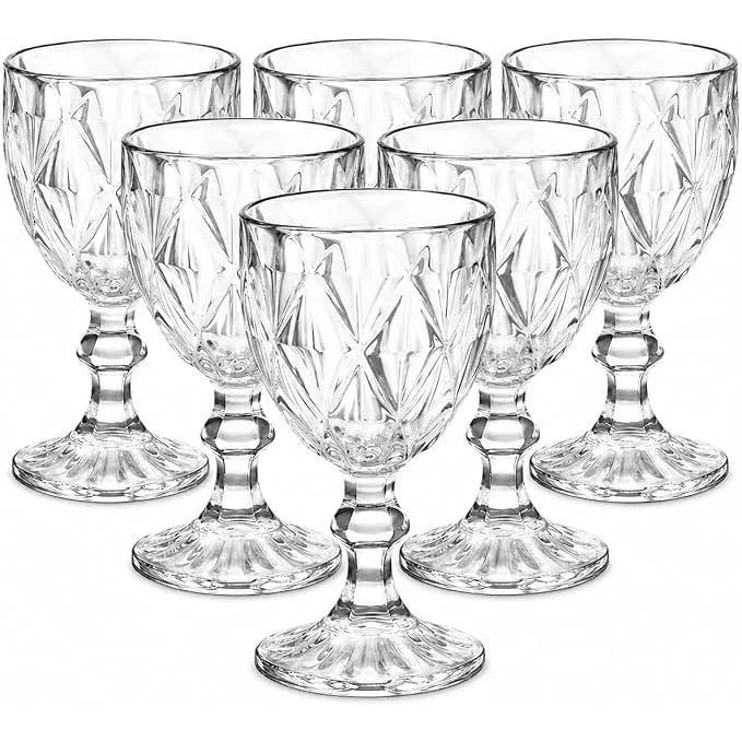 TAÇA DIAMOND TRANSPARENTE CONJUNTOS COM 6 PEÇAS