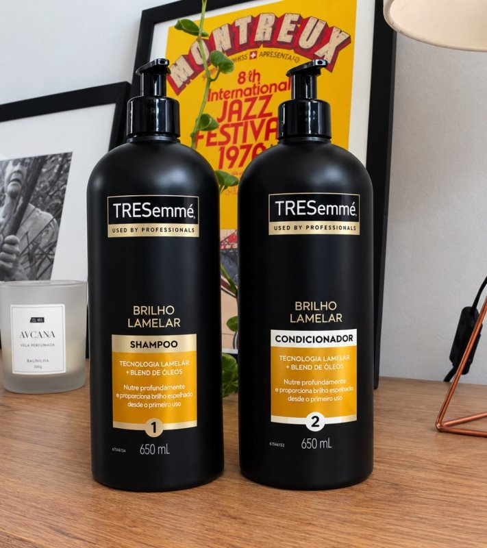 Kit TRESemmé Brilho Lamelar Shampoo 650ml + Condicionador 650ml