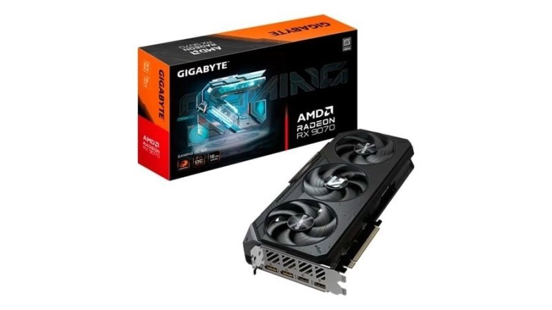 Placa de Vídeo Gigabyte RX 9070 Gaming AMD Radeon, 16GB, GDDR6, RGB, Preto GV-R9070GAMING-16GD