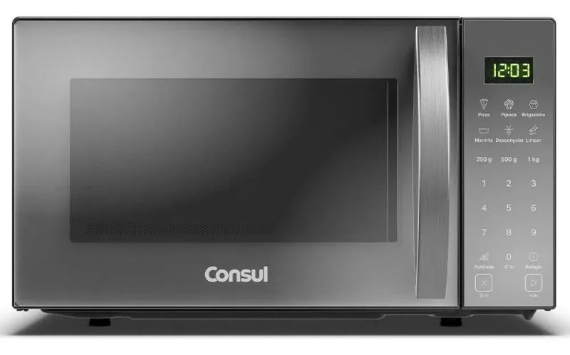 Consul Micro-ondas 23L Cinza - Aquecimento Rápido