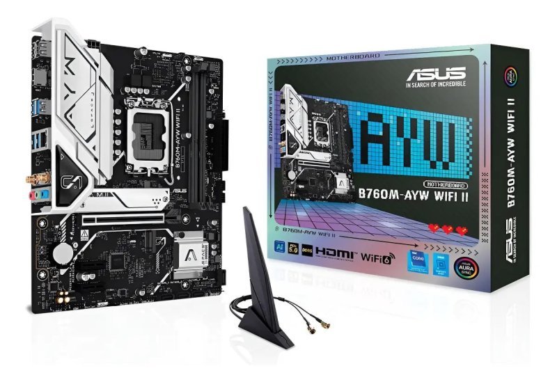 Placa Mãe Asus B760m-ayw Wifi Ii Ddr5 Lga1700