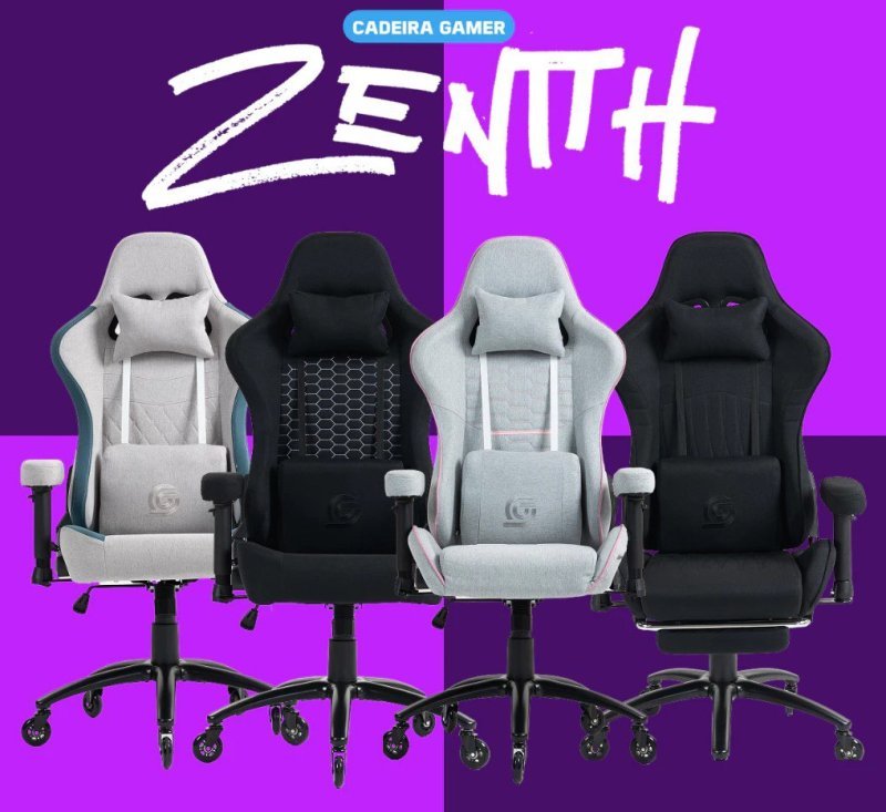 Cadeira Gamer c/ Massageador de Lombar Zenith T4M3