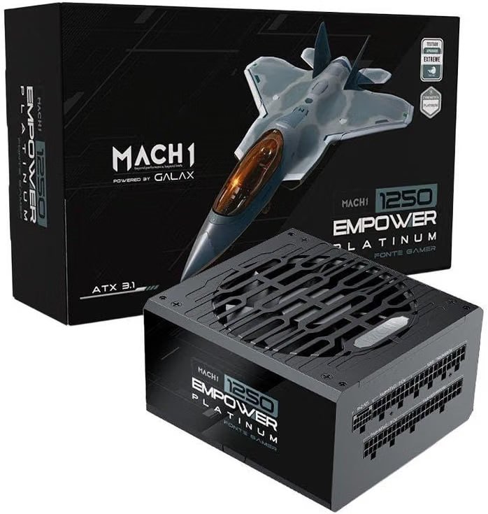 Fonte MACH1 EMPOWER, 1250W, 80 Plus Platinum, Modular, PFC Ativo