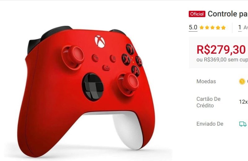 Controle para Xbox Sem Fio Pulse Red