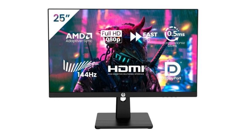 Monitor Gamer Haiz 25'' IPS FHD 144Hz 0.5ms HDMI DP Vesa Preto