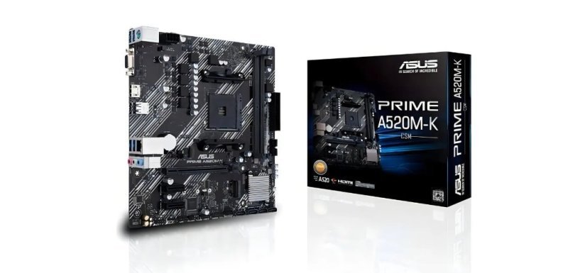 Placa Mãe ASUS Prime A520m Am4 DDR4