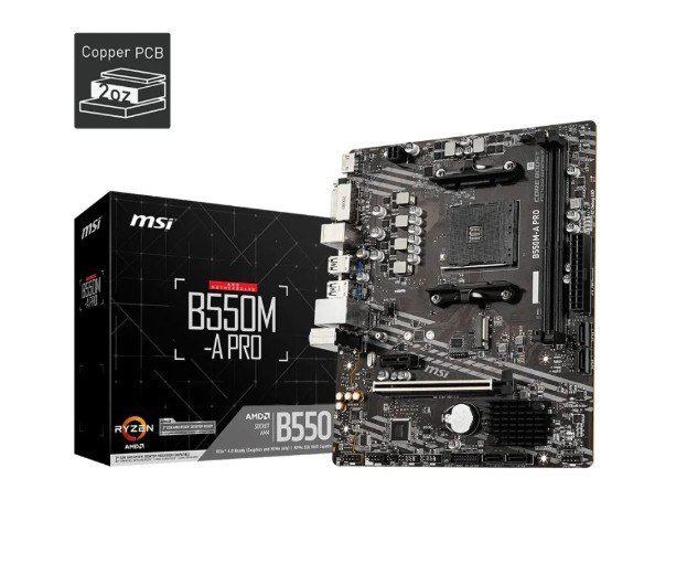 Placa-Mãe MSI B550M-A PRO, AMD, AM4, Micro-ATX, DDR4