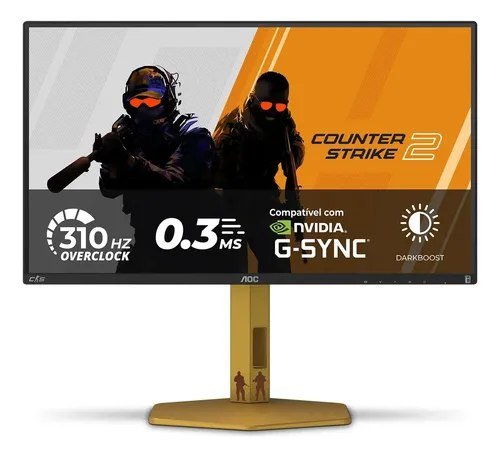 Monitor Gamer AOC AGON CS2 25" 310Hz 0.3ms HDR400 IPS Base Ajustável CS25G