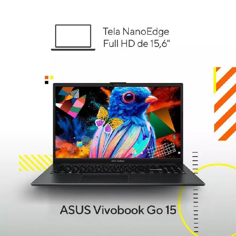 Notebook ASUS Vivobook Go 15 Ryzen 5, 16GB + 512GB SSD