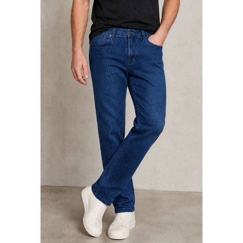 Calça Jeans Regular Básica Clássica Polo Wear Jeans Médio