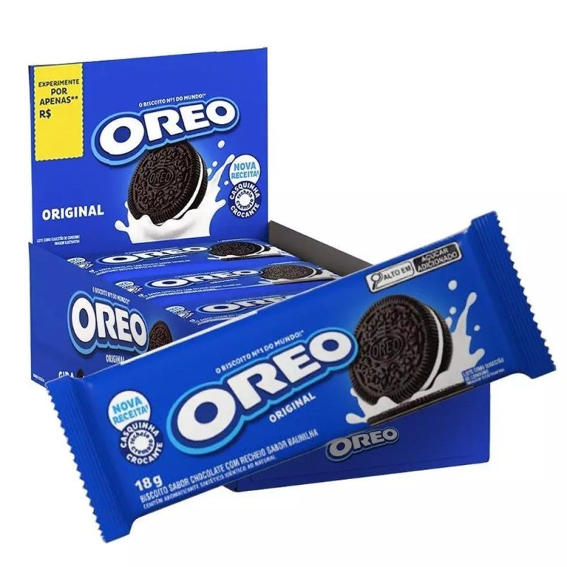 Biscoito Oreo Original Sabor Baunilha 18g Display com 16 Unidades