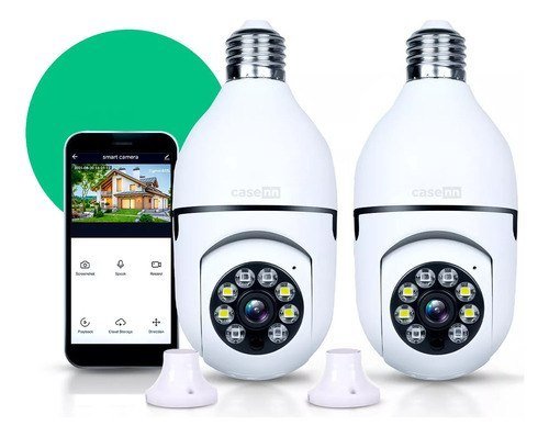 Kit 2 Câmeras Lâmpada de Segurança IP Wi-Fi Yoosee