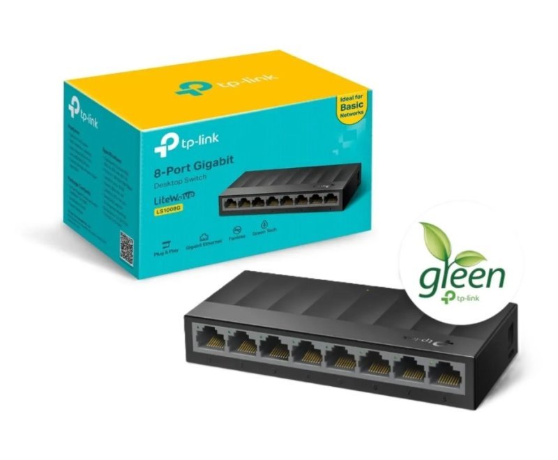 Switch Gigabit de Mesa Tp-link 8 Portas LS1008G