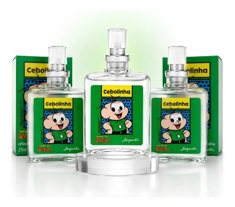 Kit 3 Perfumes Cebolinha Jequiti 25ml Infantil Turma da Mônica Colônia Masculina Kit Presente Original