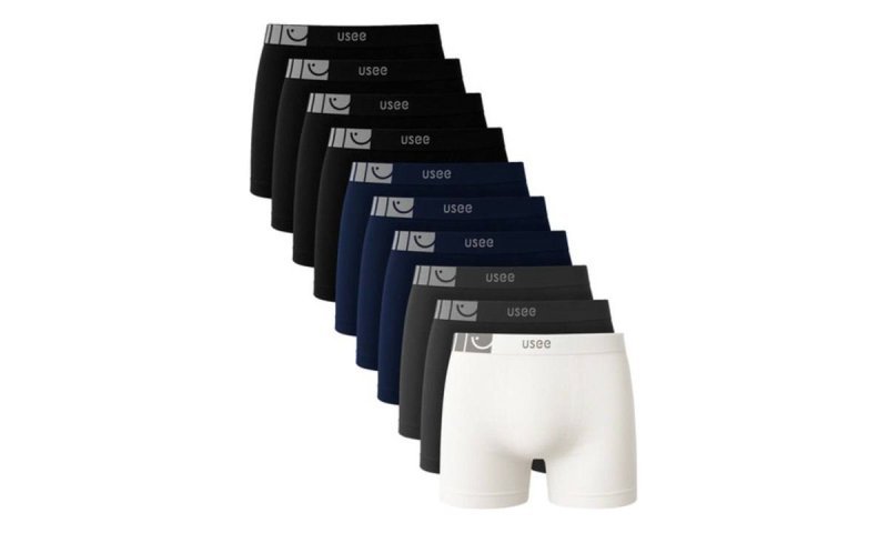 Kit Com 10 Cuecas Boxer Microfibra Adulto Usee Brasil