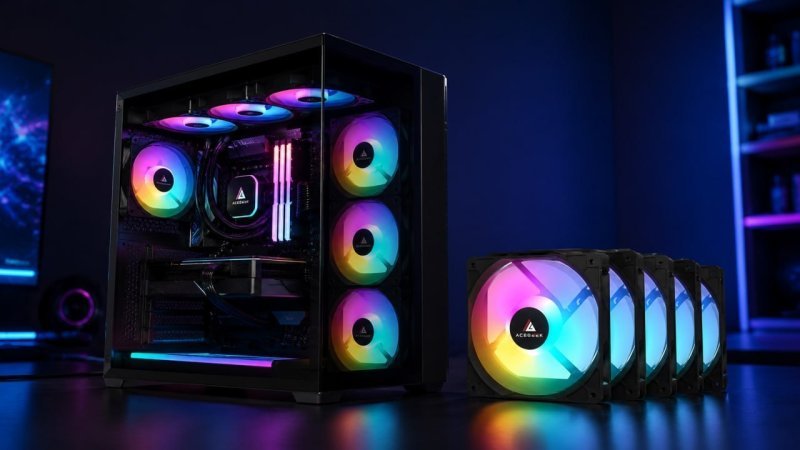 Kit 5 Ventoinhas Acegeek RW12 5x1, Rainbow, 5x120mm