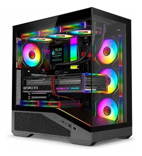 Gabinete Gamer Liketec Zaiden Atx Rgb Vidro Temperado Preto